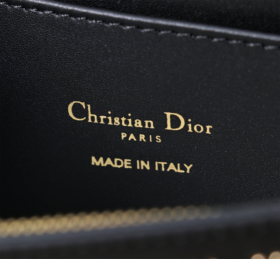 Miss Dior Flap Bag Black Miss Dior Allover Calfskin with Gold-Finish Studs